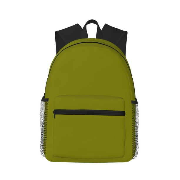 Disketp Olive Mochila Ligera Clásica con Múltiples Bolsillos, Mochila Casual para Hombre y Mujer, Ideal para Escuela, Trabajo y Viajes