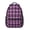Purple and Black, variant on Blue and Black Checkered Pattern Backpack for School, Cute School Bag with Adjustable Shoulder Straps and Padded Back, 15.3"x11"x6.7"