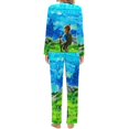 thumbnail image 2 of The Legend of Zelda Breath of The Wild Womens Pajama Set Loungewear Cozy Soft House Wear Sets Long Sleeve Round Neck T Shirt Top Bottom Pants Sleepwear, 2 of 9