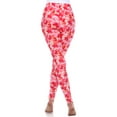 thumbnail image 3 of White Mark Women's Super Soft Heart Print Leggings, 3 of 4
