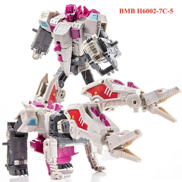 Figura de acción transFormable G1 para niño y niña, nuevo Modelo 5 en 1 de dinosaurio rojo, Robot GT Devastator, regalo para niños