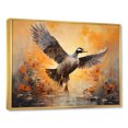 thumbnail image 2 of Designart "Vintage Flight of Duck at the Pond III" Animals Framed Wall Art - Modern Farmhouse Grey Duck Hallway Framed Wall Art Decor, 2 of 6