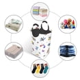 thumbnail image 3 of DouZhe 50L Rectangular Laundry Basket, Colorful Beetles Butterflies Prints Waterproof Foldable Laundry Hamper with Aluminum Handles, 3 of 6
