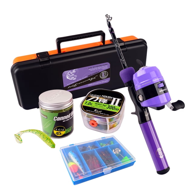 Children Fishing Pole Ultralight Fishing Rod Ultralight+Fishing Reel+Fishing Lures Fishing Tackle Box