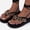 Black, variant on Babysbule Sandals for Women Women's Casual Beach Flat Bottom Chain Decorative Ankle Cross Strap Thong Sandals