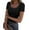 Black, variant on Pxiakgy Women's Short Sleeve Scoop Neck Ribbed Knit Fitted Casual Tops Tee Summer Slim Basic Shirts T Shirts for Women Womens T Shirts Size:S-2XL