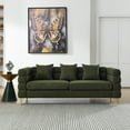 thumbnail image 2 of 81''W 3 Seater Couch, Sofa Bed Couch, Sleeper Sofa with Extra Deep Seats, Sectional Couches for Living Room, Teddy Velvet, Green, 2 of 9