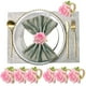 thumbnail image 4 of Servilletero de flores artificiales Inteprter 6 piezas colorido hecho a mano reutilizable, 4 of 6