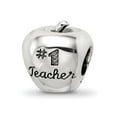 thumbnail image 1 of 925 Sterling Silver Reflections #1 Teacher on Apple Bead; for Adults and Teens; for Women and Men, 1 of 3