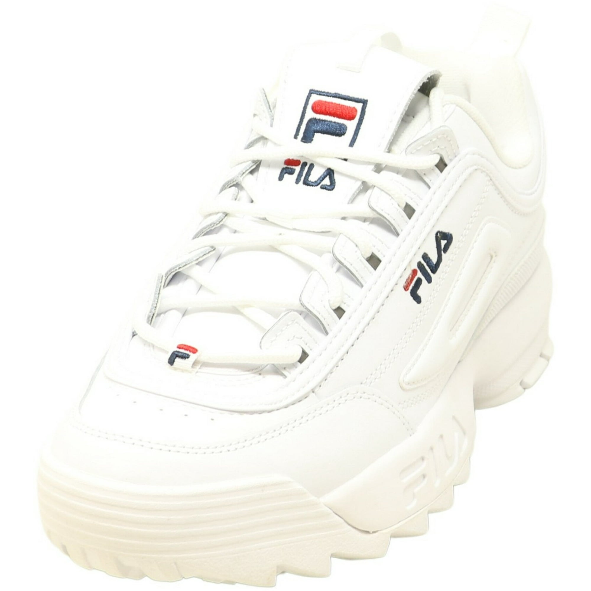 Fila Sneaker Femme Disruptor Ii Premium White Rouge Marine Cheville Haute 9.5M Walmart