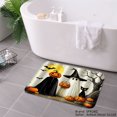 thumbnail image 3 of SXPUBZ Halloween Ghost Pumpkin Non Slip Flannel Floor Mat for Bathroom Kitchen Bedroom Decor 16x24 inch, 3 of 5