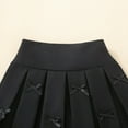 thumbnail image 5 of Girls Short Plaid Pleated Skirts Girls Pleated Mini Skirt, Kids High Waist School Uniform Skirts Built in Shorts, A-Line Mini Skirts Ruffle Skirts for Girls Black 3Y, 5 of 6