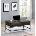 thumbnail image 2 of Lift - top & Storage Feature - 39" Brown Coffee Table for Spacious Living Rooms, Offering Convenient Storage, 2 of 2