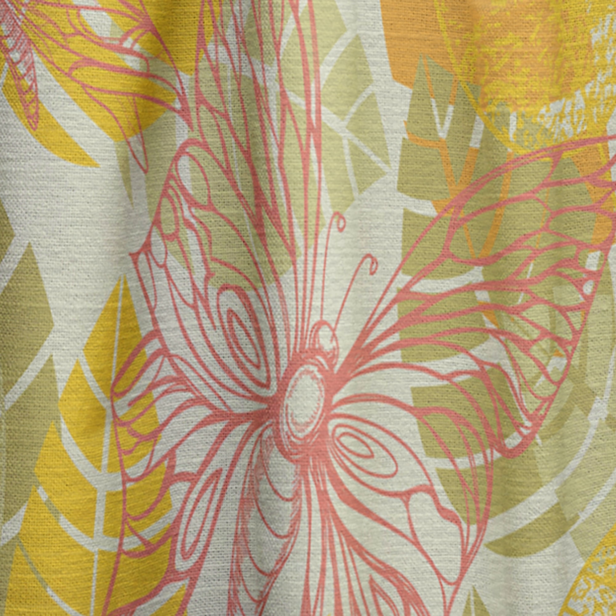 Designart 'Moods Yellow I' Traditional Curtain Panel