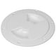 thumbnail image 1 of Placa de cubierta lisa de cuarto de vuelta Sea-Dog con collar interno - Blanco - 8", 1 of 1