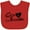 Red, variant on Inktastic Bestie Frenchie Boys or Girls Baby Bib