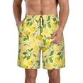 thumbnail image 1 of Balery Lemon (2) Traje de Baño Estilo Hawaiano para Hombre, Shorts de Secado Rápido con Bolsillos-Large, 1 of 6