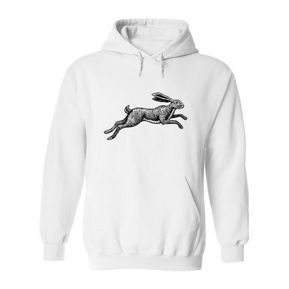Beautiful Hare Drawing Hoodie Women -Image by Shutterstock, Female x-Large