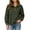 Army Green, variant on Women Button Collar Pullover Sweatshirt Quarter Snap Collar Long Sleeve Sweatshirt Loose Drop Shoulder Solid Color Casual Tops