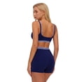 thumbnail image 5 of IBTOM CASTLE Layered Workout Sets for Women 2 Piece Polka Dot Sports Bra High Waist Shorts Gym Active Yoga Pilates Outfits Blue, 5 of 7