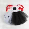thumbnail image 5 of Girl Dalmatian Halloween Costume Christmas Vintage Polka Dots Dress Set, 5 of 5