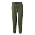 thumbnail image 2 of Cargo Pants for Men 2025 Casual Elastic Waist Drawstring Cargo Sweatpants Jogger with Pockets Mens Trousers, 2 of 7