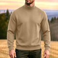 thumbnail image 2 of LWITHSZG Men's Mockneck Sweatshirt Soft Fleece Lined Pullover Sweatshirts Fall Winter Warm Long Sleeve Going&nbsp;Out Tops 3X-Large, 2 of 9