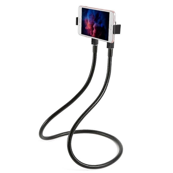 Cell Phone Holder, Universal Mobile Phone Stand, Lazy Bracket, DIY Flexible Mount Stand with Multiple Function (Black)
