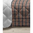 thumbnail image 3 of Checkered Down Alternative Comforter, Irish Tartan Plaid Motifs in Christmas Colors Geometrical Stripes, Microfiber Quilt for All Season, 5 Sizes, Emerald Yellow Vermilion, by Ambesonne, 3 of 3