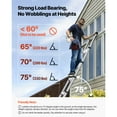 thumbnail image 2 of BENTISM 12.5 FT Telescoping Ladder, Aluminum Collapsible Ladder with One-Button Retraction,375 LB Capacity,ANSI Certified | Portable for Home, RV, Loft Use, 2 of 9