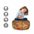 thumbnail image 2 of Tree Storage Toy Bag Chair, Old Cut Tree Trunks with Age Rings in Brown Tone Vintage Colors Nature Growth Theme, Stuffed Animal Organizer Washable Bag, Large Size, Multicolor, by Ambesonne, 2 of 3