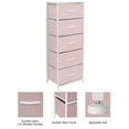 thumbnail image 5 of GGI International Sorbus Metal and Fabric Tall 5-drawer Chest Storage Organizer Purple, 5 of 5