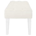 thumbnail image 3 of Modway Valet Performance Velvet Bench in Ivory, 3 of 5