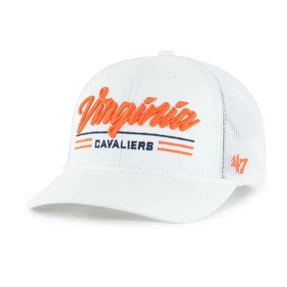 Men's '47 White Virginia Cavaliers Garner Rope Trucker Adjustable Hat