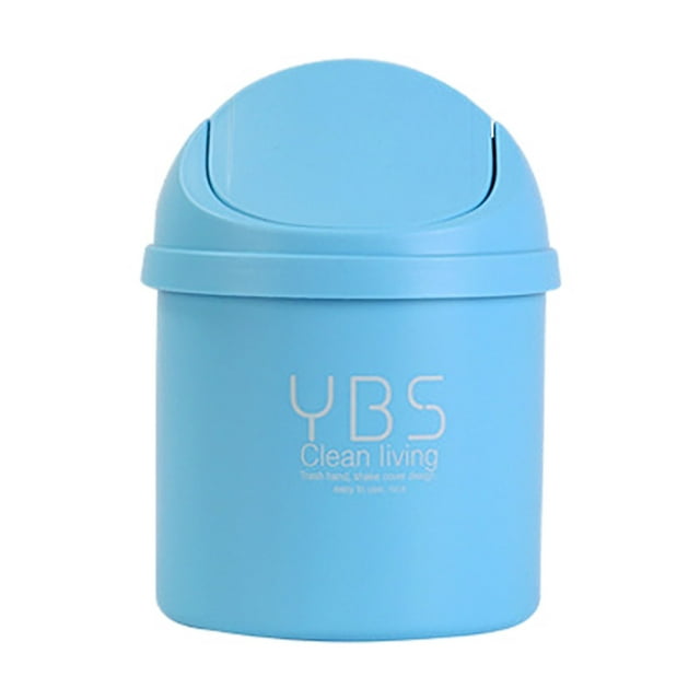 1PC Desktop Flip-Top Trash Can - Plastic, Waterproof, Leak-Proof, Hanging Hook - Multi-Use for Home, Car, Office
