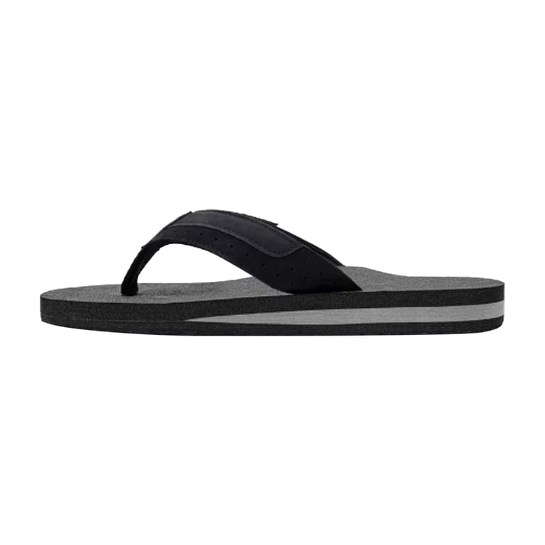 JIAHONG Mens Flip Flops Yoga Mat Leather Flip Flops with 