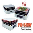 thumbnail image 2 of PD65W Mini Hot Plate SMD Preheater Preheating Rework Station PCB Board Soldering Desoldering Heating Plate LED Strip Repair Tool ,Three-side cooling hole, 2 of 7