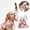 Pink, variant on Dog Harness and Leash Set, Cute Bow Tie Plaid Harnesses for Puppy Cat, Adjustable Pet Kitties Vest, Breathable Harness Traction Rope for Boy Girl Small Animal(Skirt Dark Pink,M for 5-8lbs Dog)