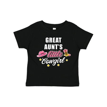 

Inktastic Great Aunts Little Cowgirl with Cowgirl Hat and Boots Gift Toddler Toddler Girl T-Shirt
