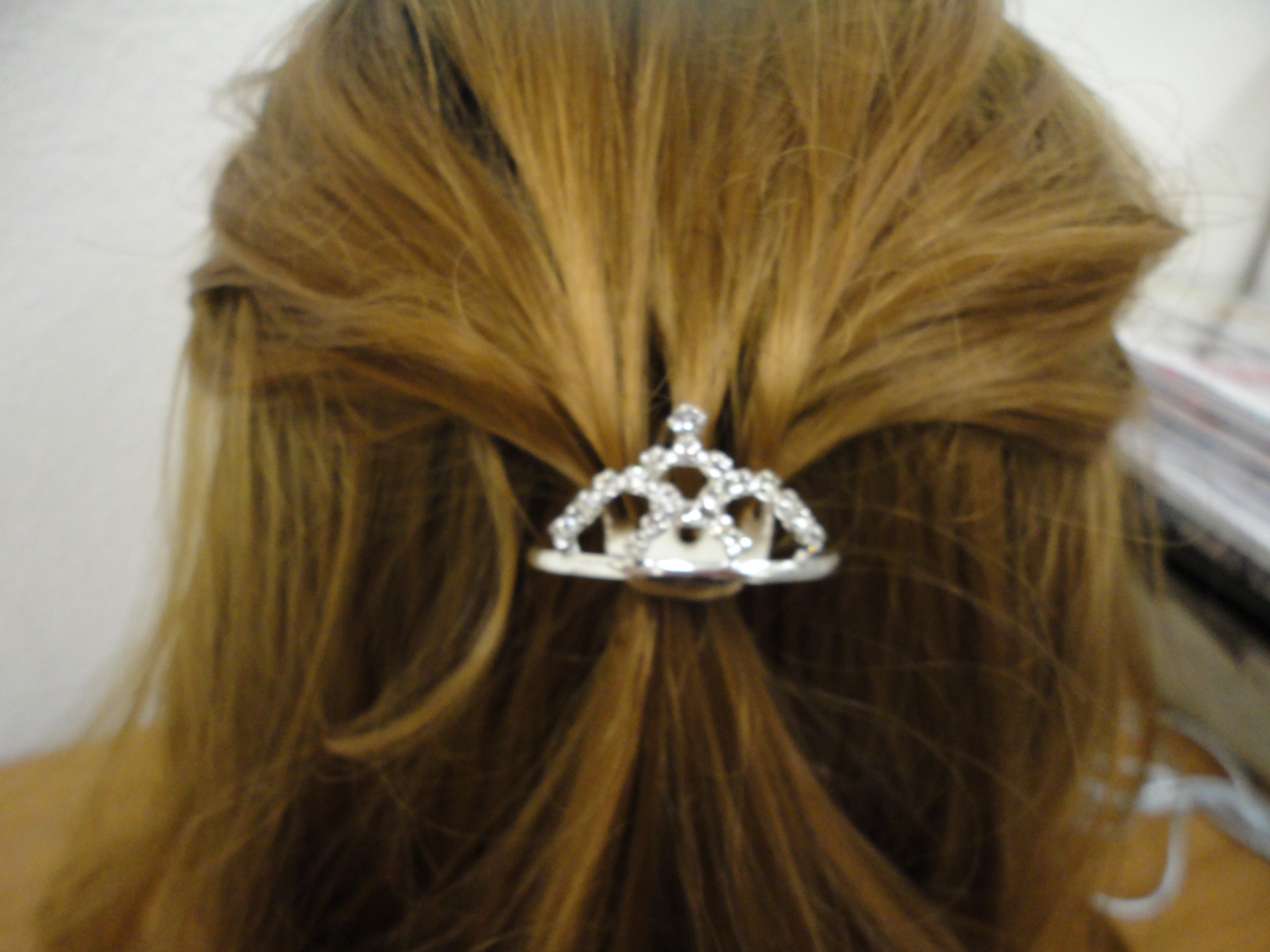 Sparking Princess Crown Mini Hair Comb Tiara Wedding Party Hair Accessory 