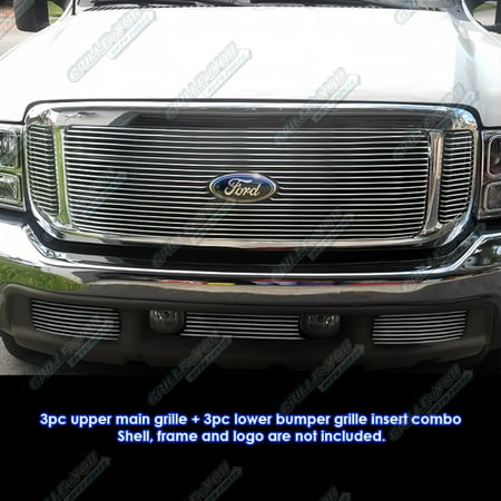 - Fits 99-04 Ford F250/F350 Super Duty Billet Grille Combo