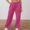 Hot Pink, variant on Women's High Witdth Comfort Knit Joggers With Drawstring And Pockets Relaxed Fit High Witdth Waistband Casual Pants For Everyday Wear Women's Wide Leg Pants Brown S