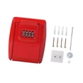 thumbnail image 4 of Caja de seguridad para llaves, organizador de llaves multifuncional con combinación de 4 dígitos, de aleación, para montar en la pared, para escuelas, Rojo, 4 of 9