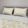 thumbnail image 2 of Floral Comforter & Sham Bedding Set, Frangipani Petals with Contours Summer Blooms Pattern Exotic Bali Bouquets, 3 pcs Duvet Set Microfiber Filling Quilt, 5 Sizes, Yellow and Off White, by Ambesonne, 2 of 4