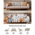 thumbnail image 3 of Fall Blue White Pumpkin Sofa Covers for 3 Cushion Couch,Washable Sectional & L Shape Couch Covers for Dog/Cat/Kid,Thanksgiving Orange Maple Leaf Non Slip Sofa Slipcover Tassel Futon Cover 71x150, 3 of 8