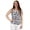 Black, variant on Two Tone Floral Rose Print Laced Neck Line Womens Top Blouse Shirt