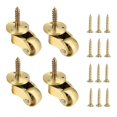 thumbnail image 1 of Ruedas universales de latón con vástago de rueda, ruedas giratorias de rotación de 360 ​​grados, ruedas móviles de Metal de alta resistencia, 4 Uds., 1 of 5