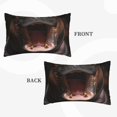 thumbnail image 2 of Lsque Playful Baby Hippo Splash Pattern Pillow Case – Soft & Cozy Throw Pillow Cover, Hypoallergenic Cushion Case for Sleeping Women with Envelope Closure-14"x20", 2 of 6