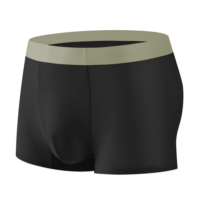 Men Ice Silk Flat Angle Underpants Loose Frivolous Breathable Elastic Exercise Home