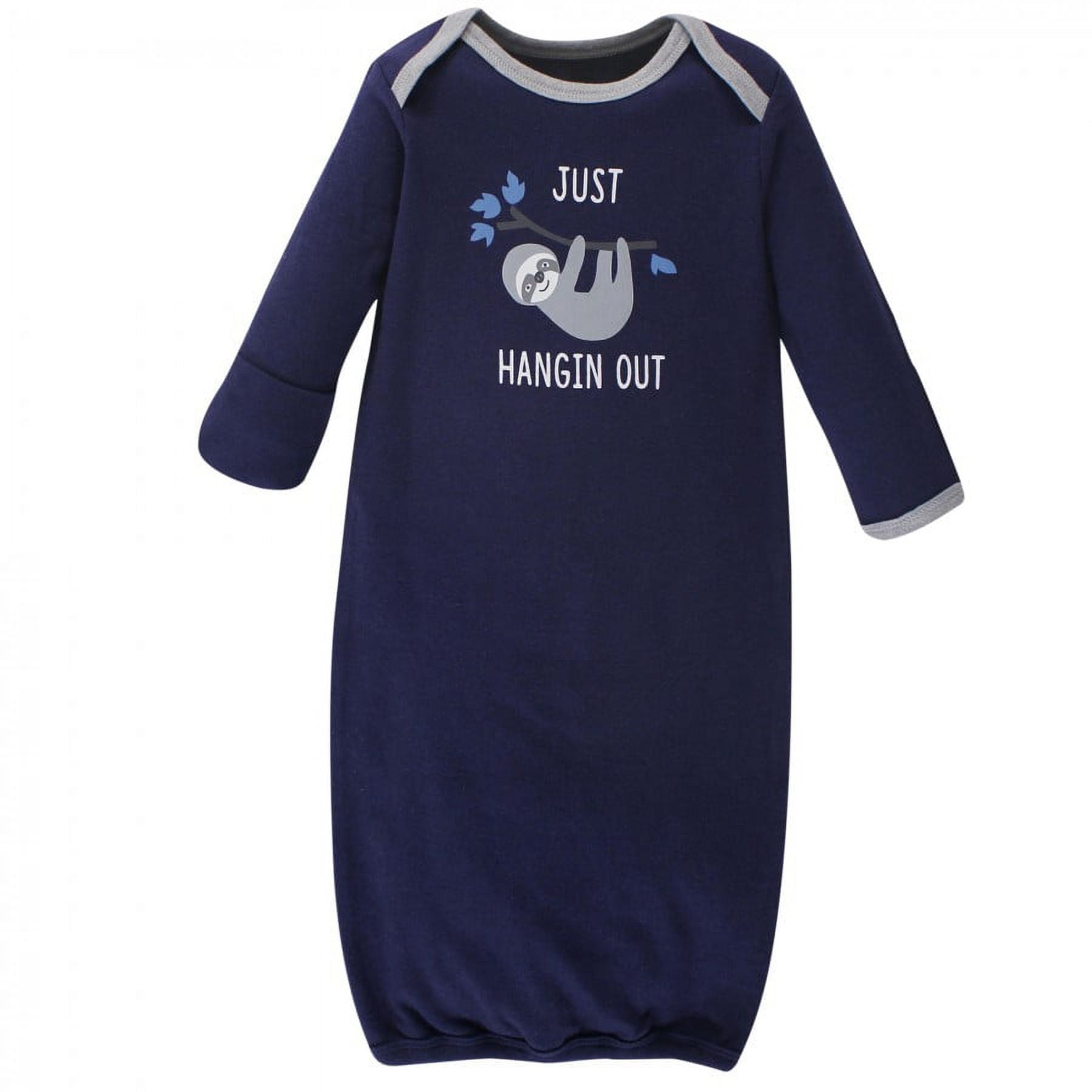 Hudson Baby Infant Boy Cotton Gowns, Little Explorer, Preemie/Newborn